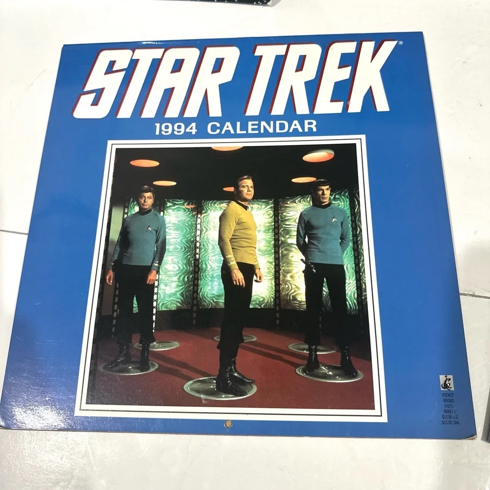 Lot of 5 Vintage Star Trek Original 90s Series Calendars- 90, 92, 93, 94, 98